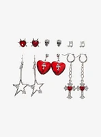 Social Collision Guitar Heart Earring Set