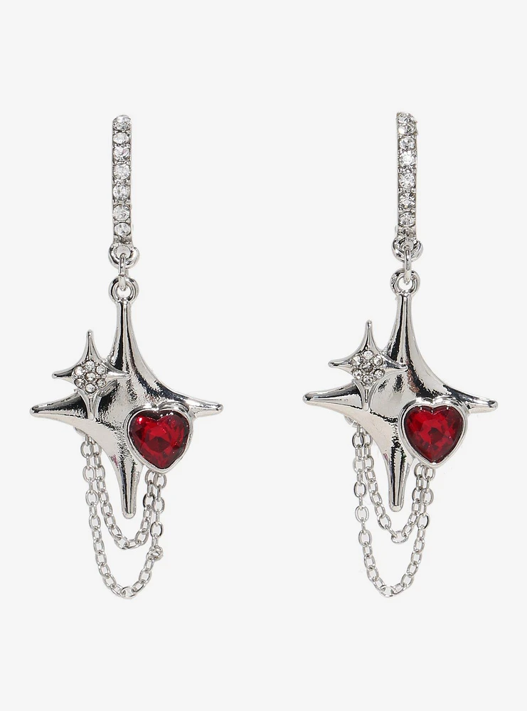 Social Collision Star Heart Drop Earrings