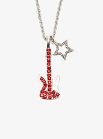 Social Collision Bling Guitar Best Friend Necklace Set