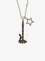 Social Collision Bling Guitar Best Friend Necklace Set