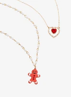 Sweet Society Gingerbread Heart Pearl Necklace Set