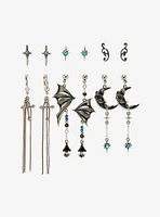 Thorn & Fable Bat Wing Dagger Earring Set