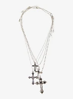 Social Collision Gothic Cross Pendant Necklace Set