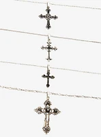 Social Collision Gothic Cross Pendant Necklace Set