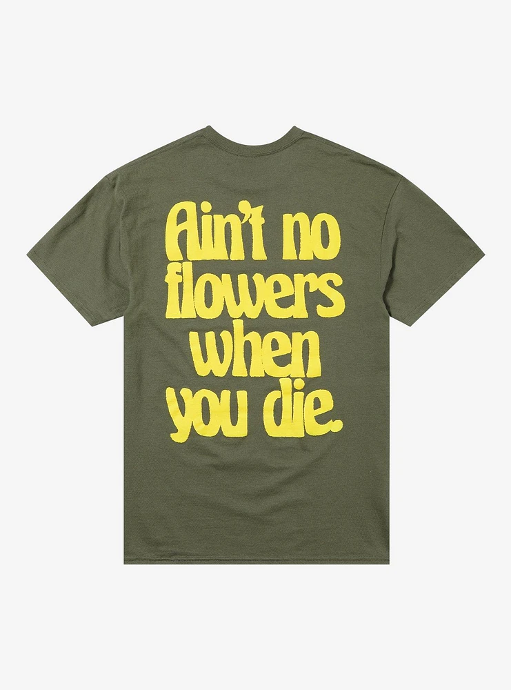 Militarie Gun Flowers Boyfriend Fit Girls T-Shirt