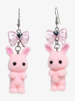 Sweet Society Pink Bunny Bow Drop Earrings