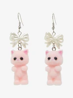 Sweet Society Fuzzy Cat Bow Earrings