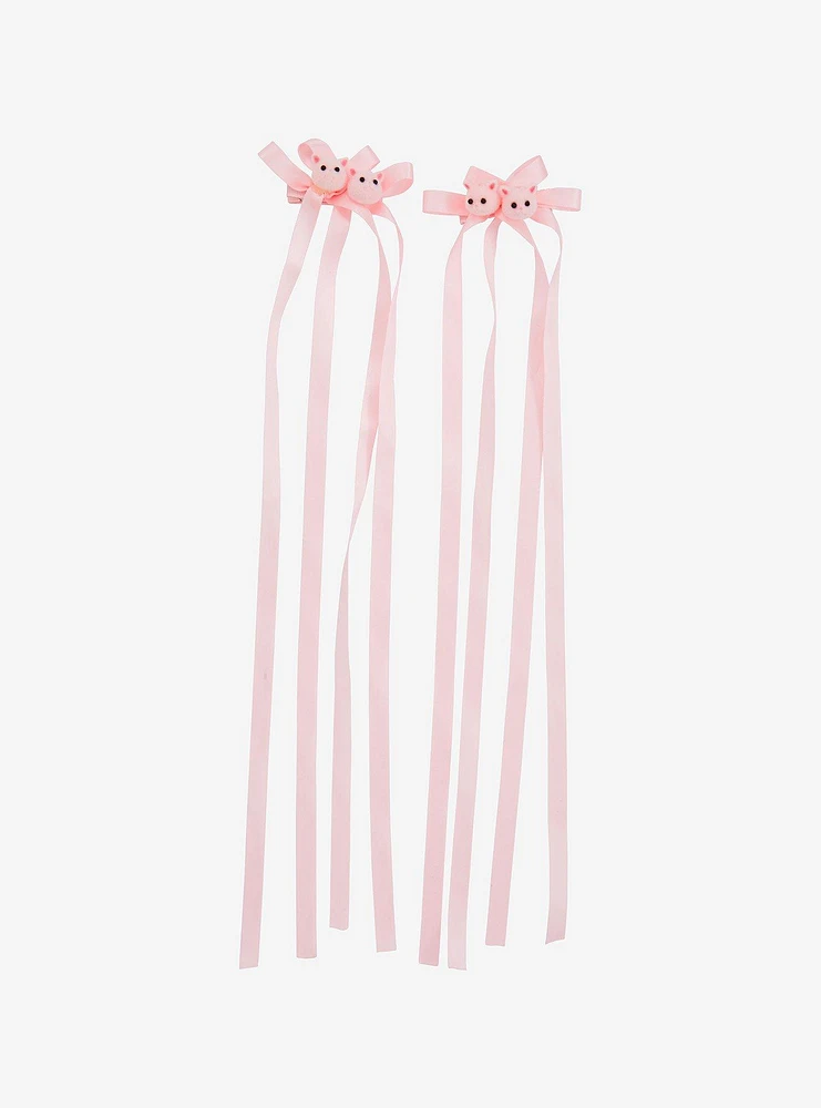 Sweet Society Pink Cat Hair Bow Set