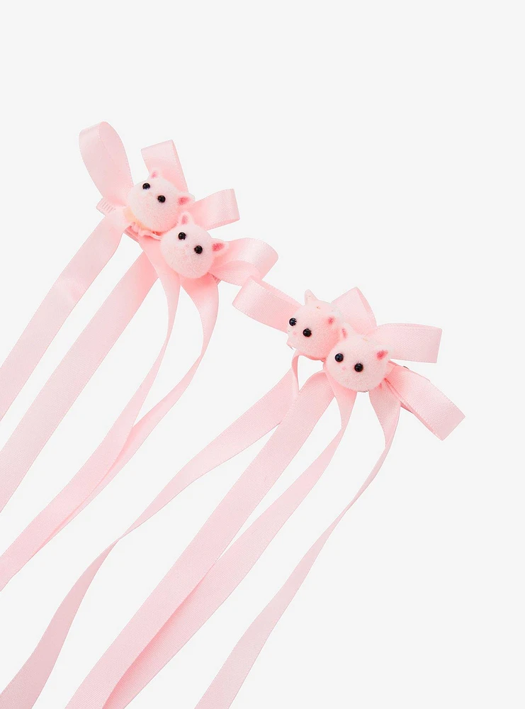 Sweet Society Pink Cat Hair Bow Set