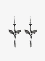 Thorn & Fable Bat Wing Dagger Drop Earrings