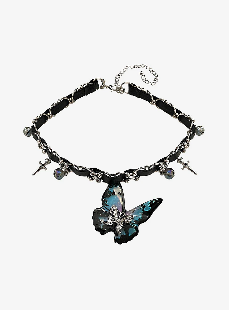 Thorn & Fable Butterfly Dagger Choker