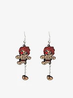 Gothmas Emo Gingerbread Man Drop Earrings