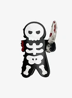 Skeleton Gingerbread Person Figural Claw Hair Clip