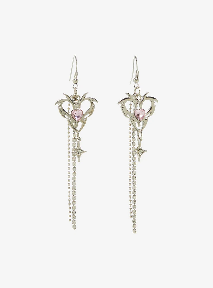 Sweet Society Jagged Heart Drop Earrings