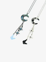 Thorn & Fable Wrapped Moon Charm Best Friend Necklace Set