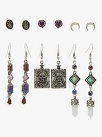 Cosmic Aura Spell Book Stone Earring Set