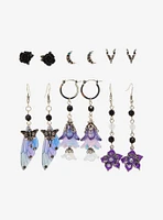 Thorn & Fable Dark Forest Wing Floral Earring Set