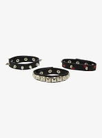 Social Collision Red Star Stud Bracelet Set