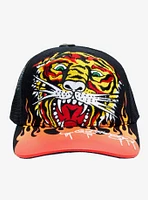 Ed Hardy Tiger Flames Trucker Hat