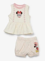 Disney Minnie Mouse Baseball Infant Shirt & Shorts Set