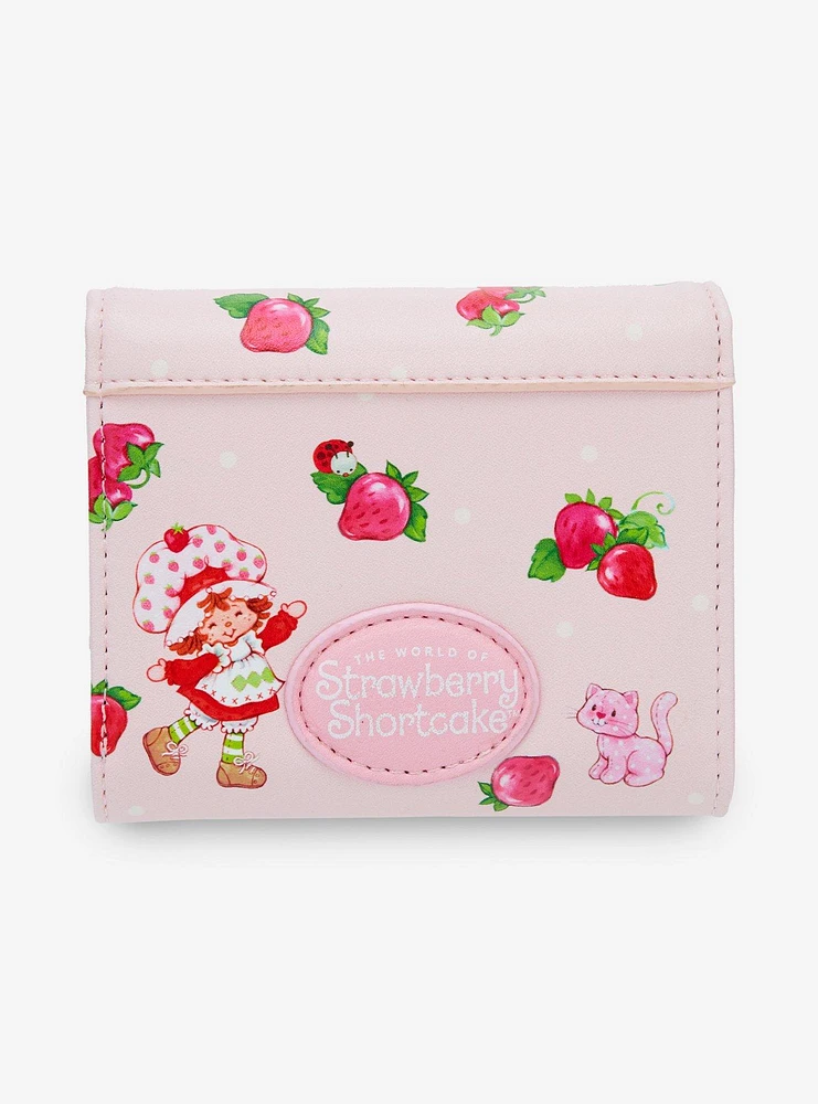 Strawberry Shortcake Strawberries Lace-Up Mini Flap Wallet