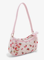 Strawberry Shortcake Quilted Fabric Ribbon Charm Shoulder Bag