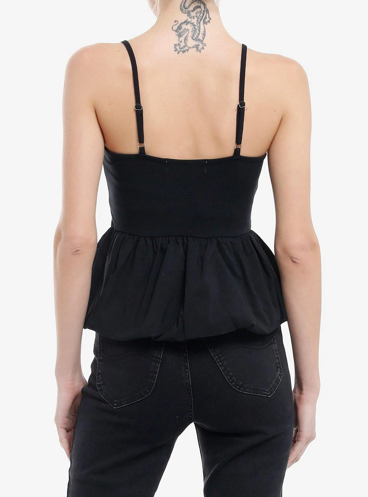 Black Peplum Cami