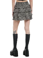 Leopard Print Tiered Ruffle Skort