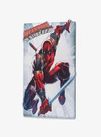 Marvel Deadpool Skyscraper Action Metallic Metal Sign