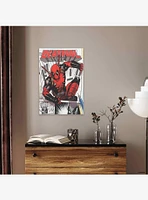 Marvel Deadpool Comic Strip Climbing Scene Canvas Wall Decor