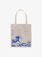 Hokusai Tote Bag Keychain & Notebook Bundle