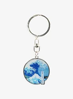 Hokusai Tote Bag Keychain & Notebook Bundle