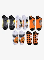 Peanuts Halloween Fang-Tastic No-Show Socks 5 Pair