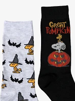 Peanuts Halloween Snoopy & Woodstock Crew Socks 2 Pair