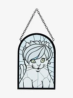 Emo Cat Stained Glass Wall Art