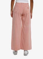 Salmon Pink Wash Wide Leg jeans