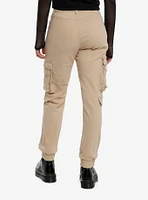 Khaki Good Vibes Cargo Pocket Jogger Pants