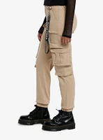 Khaki Good Vibes Cargo Pocket Jogger Pants