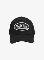 Von Dutch Logo Black Trucker Hat