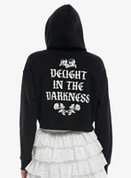 Cosmic Aura Delight The Darkness Bow Crop Girls Hoodie