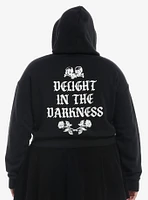 Cosmic Aura Delight The Darkness Bow Girls Crop  Hoodie Plus