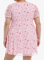 Sweet Society Strawberry Lace Empire Dress Plus