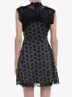 Flocked Cherry Lace Bolero Dress