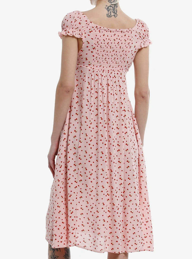 Sweet Society Strawberry Empire Midi Dress