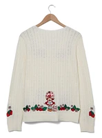 Strawberry Shortcake Tie Front Women's Plus Cardigan