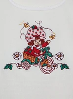 Strawberry Shortcake Bicycle Embroidered Women's Plus Tank Top