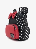 Loungefly Disney Minnie Mouse Dots & Bow Figural Mini Backpack