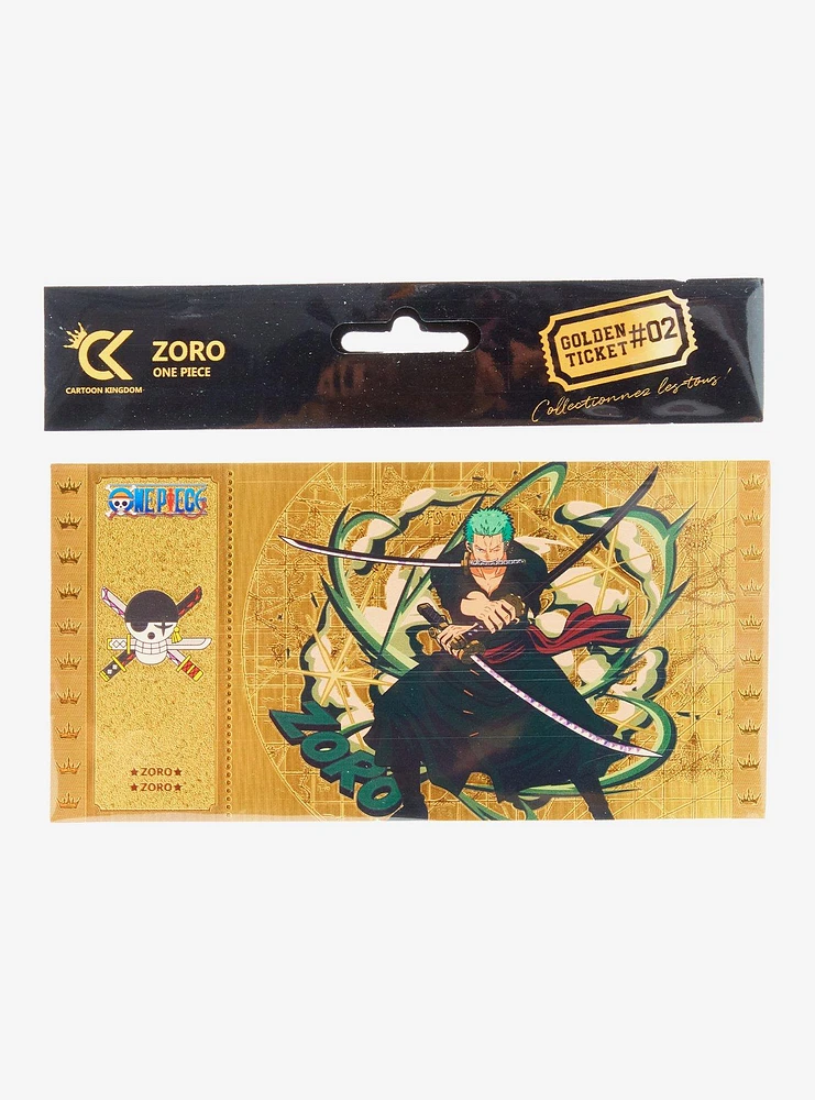 Cartoon Kingdom One Piece Zoro Collectible Golden Ticket