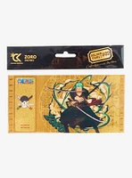 Cartoon Kingdom One Piece Zoro Collectible Golden Ticket