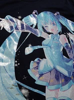 Hatsune Miku Glitter Boyfriend Fit Girls T-Shirt